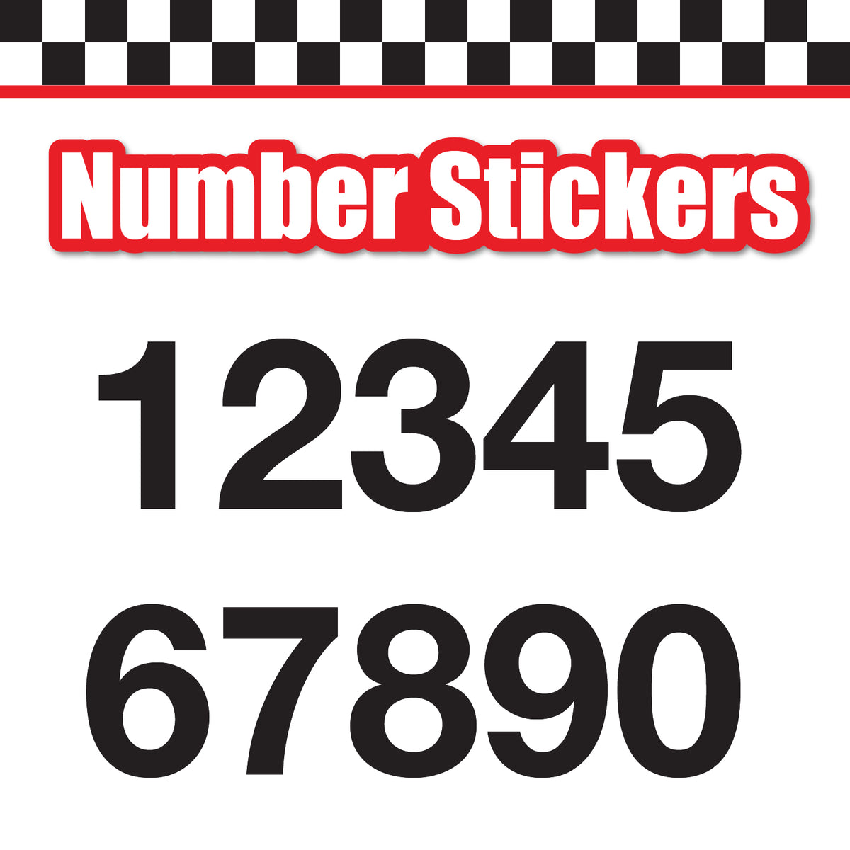 Word Number Sticker Single Number Decal Sticker Individual Numbers Decals Helvetica Neue ...