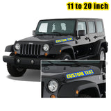 2 pcs 11-20 inch Custom Jeep Wrangler Hood Decal | Jeep Wrangler Gladiator Text Hood Decals Stickers | Custom Jeep Decals Text Sticker - StickerBao Wheel Sticker Store