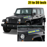 2 pcs 21-30 inch Custom Jeep Wrangler Hood Decal | Jeep Wrangler Gladiator Text Hood Decals Stickers | Custom Jeep Decals Text Sticker