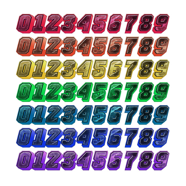 T05 Custom Racing Number Stickers Track Day Number Decals Rally Car Motocross Off-Road Bike - StickerBao Wheel Sticker Store