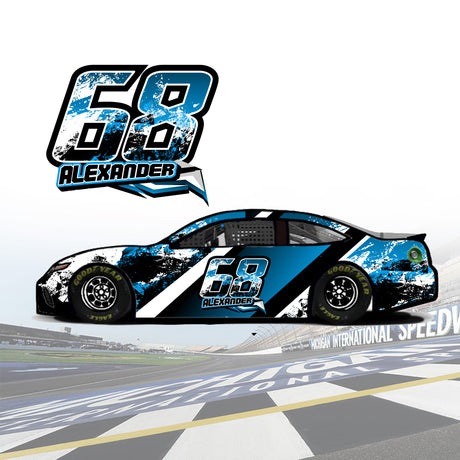 Unleash your style with our custom racing number stickers.