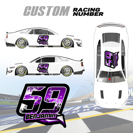 Customize your ride with our cool racing number stickers.