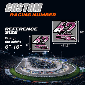 Custom Racing Number Stickers Die Cut Decal l T11