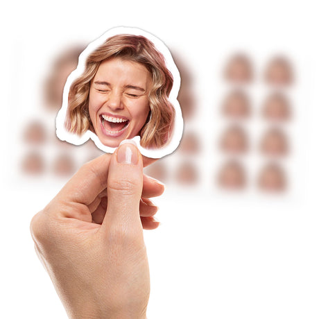 Turn Photo Into Sticker, Face Sticker Sheet, Custom Photo Sticker, Personalized Face Sticker Custom Party Favors, Custom contour cut sticker - StickerBao Wheel Sticker Store