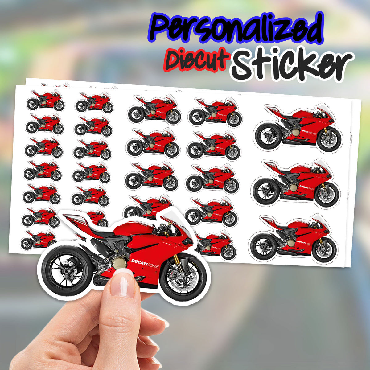Custom Motorcycle Sticker, Custom Bike Sticker, Custom Photo Sticker ...