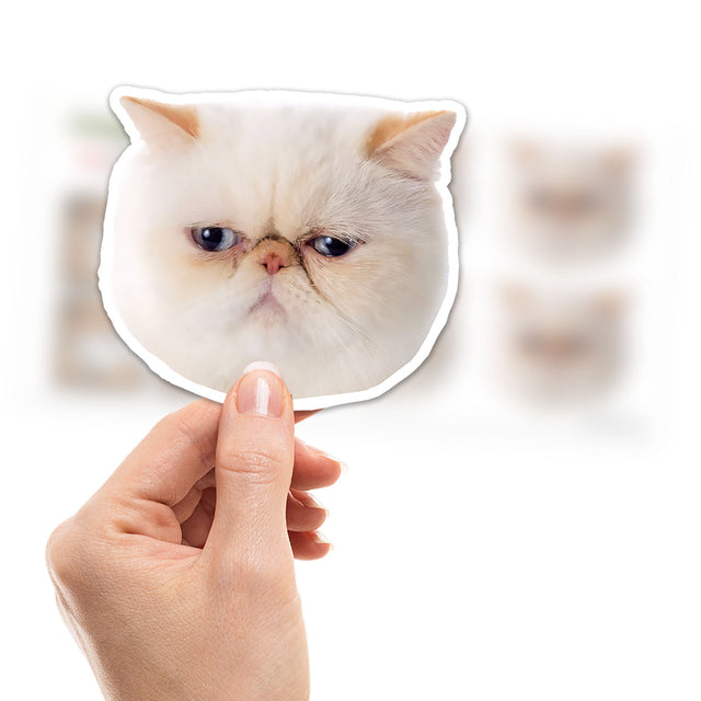 Pet Portrait Stickers | Custom Cat Sticker, Custom contour cut stickers, personalize stickers, Turn Photo Into Sticker, Custom Photo Sticker - StickerBao Wheel Sticker Store