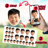 Custom Photo Sticker - Face Sticker Sheet | Baby Stickers, Personalized Face Stickers, Turn Photo Into Sticker, Custom contour cut stickers - StickerBao Wheel Sticker Store