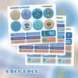 Custom Name Labels School Label Personalize Round Circle Rectangle Daycare Stickers Kids Sticker Waterproof | 58 116 174 232 290 labels - StickerBao Wheel Sticker Store