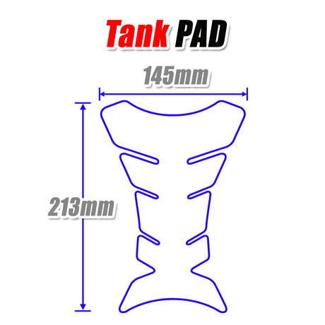 Motorcycle Tank Pad Anti Slip Shield Gas Tank Pad Protector Pattern Fish Bone - StickerBao Wheel Sticker Store