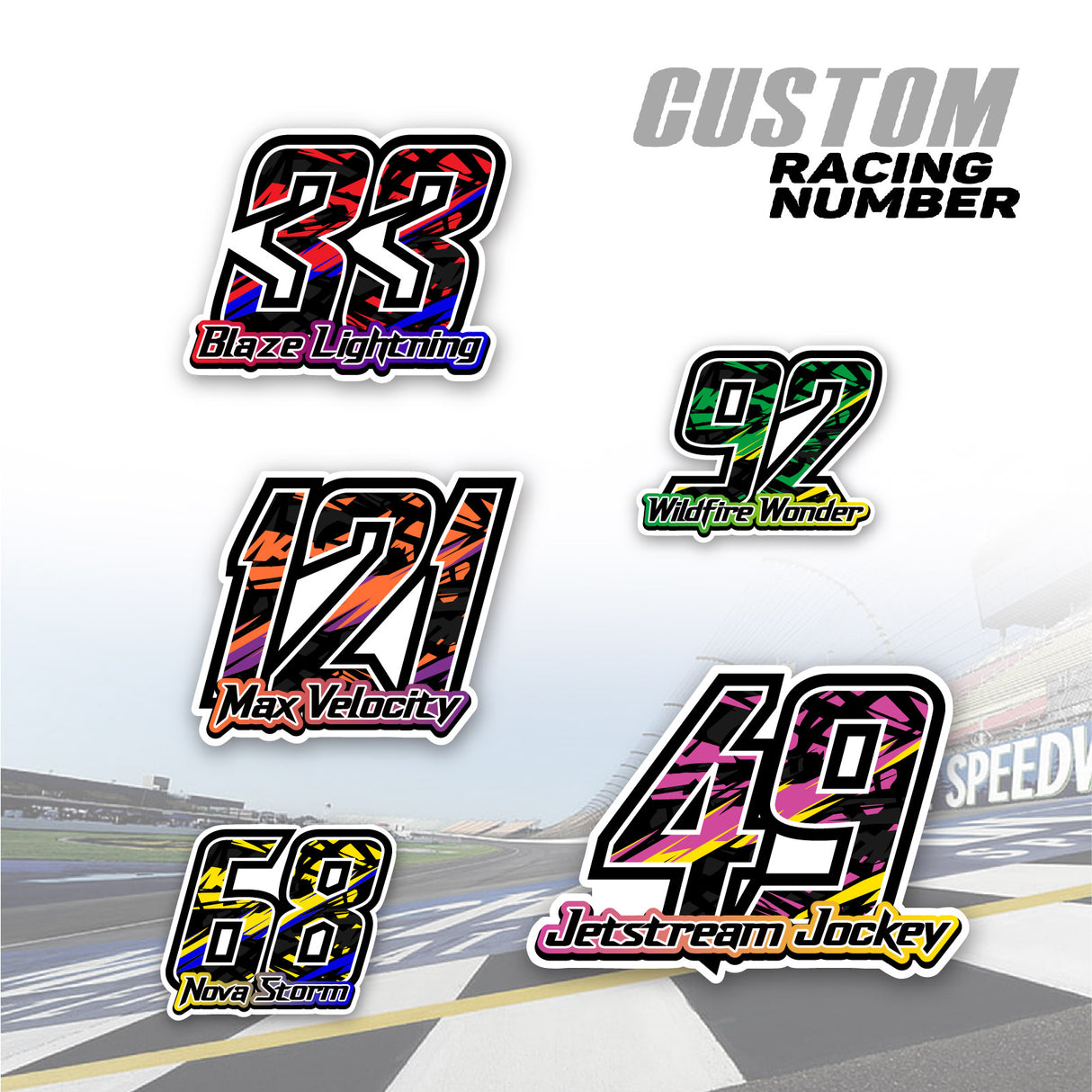 Racing Number Fonts 32