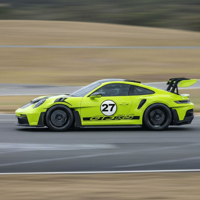 Calcomanía de vinilo con números de carreras de autocross personalizados, 2 piezas, círculo, palabras negras, fondo blanco, diámetro de 8 pulgadas, 10 pulgadas, 12 pulgadas, 15 pulgadas y 18 pulgadas