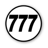 Calcomanía de vinilo con números de carreras de autocross personalizados, 2 piezas, círculo, palabras negras, fondo blanco, diámetro de 8 pulgadas, 10 pulgadas, 12 pulgadas, 15 pulgadas y 18 pulgadas