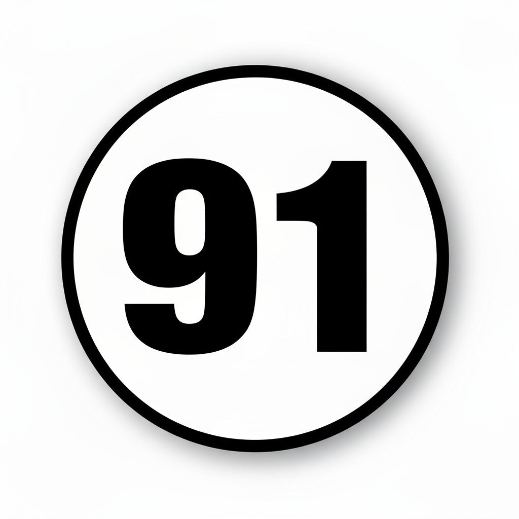 Custom Racing Number Stickers - Race Circle Sticker with Outline - Dur ...