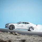 Calcomanía de vinilo con números de carreras de autocross personalizados, 2 piezas, círculo, palabras negras, fondo blanco, diámetro de 8 pulgadas, 10 pulgadas, 12 pulgadas, 15 pulgadas y 18 pulgadas