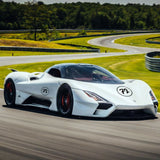 Calcomanía de vinilo con números de carreras de autocross personalizados, 2 piezas, círculo, palabras negras, fondo blanco, diámetro de 8 pulgadas, 10 pulgadas, 12 pulgadas, 15 pulgadas y 18 pulgadas