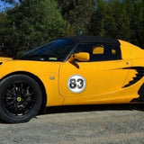 Calcomanía de vinilo con números de carreras de autocross personalizados, 2 piezas, círculo, palabras negras, fondo blanco, diámetro de 8 pulgadas, 10 pulgadas, 12 pulgadas, 15 pulgadas y 18 pulgadas