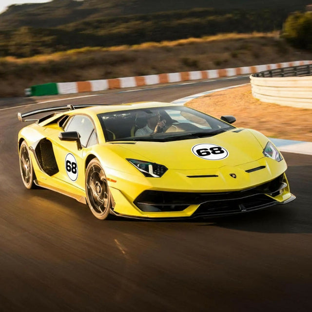 Calcomanía de vinilo con números de carreras de autocross personalizados, 2 piezas, círculo, palabras negras, fondo blanco, diámetro de 8 pulgadas, 10 pulgadas, 12 pulgadas, 15 pulgadas y 18 pulgadas