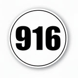 Calcomanía de vinilo con números de carreras de autocross personalizados, 2 piezas, círculo, palabras negras, fondo blanco, diámetro de 8 pulgadas, 10 pulgadas, 12 pulgadas, 15 pulgadas y 18 pulgadas