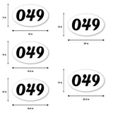 Custom Racing Number Stickers - Race Oval Number - Perfect for Track Days and Racing (Set of 2) - 006K