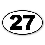 Custom Racing Number Stickers - Race Oval Number - STICKERBAO Track Day Gear (2 of set) - 006E