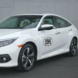 Custom Racing Number Stickers - Race Oval Number - 2 Piece Set for Motorsport - 006G