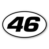 Custom Racing Number Stickers - Race Oval Number - Custom 2-Piece Sticker Set - 006I