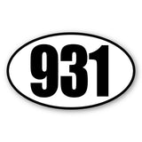 Custom Racing Number Stickers - Race Oval Number - Durable Track Day Decals (2 of set) - 006B