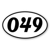 Custom Racing Number Stickers - Race Oval Number - Perfect for Track Days and Racing (Set of 2) - 006K