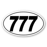 Custom Racing Number Stickers - Race Oval Number - Racing Numbers Set of 2 - 006F