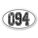 Custom Racing Number Stickers - Race Oval Number - 2 Piece Set for Motorsport - 006G