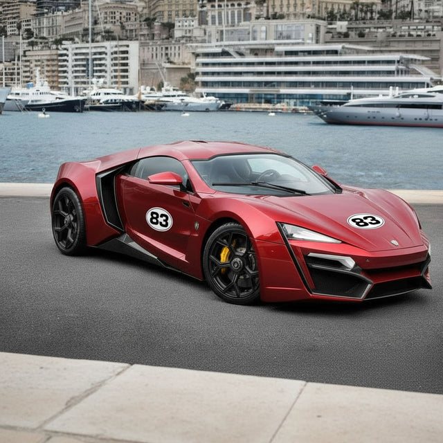 Custom Racing Number Stickers - Race Oval Number - Vinyl Track Day Stickers (2 Sets) - 006H