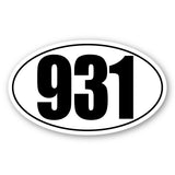 Custom Racing Number Stickers - Race Oval Number - Durable Track Day Decals (2 of set) - 006B