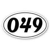 Custom Racing Number Stickers - Race Oval Number - Perfect for Track Days and Racing (Set of 2) - 006K