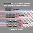 Bike Team Name Sticker with Country Flag Decal Personalized Customized Racing Track Car Bike Bicycle Kart Motorcycle (3 pcs.) 180+ flags - StickerBao Wheel Sticker Store