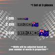 Bike Team Name Sticker with Country Flag Decal Personalized Customized Racing Track Car Bike Bicycle Kart Motorcycle (3 pcs.) 180+ flags - StickerBao Wheel Sticker Store