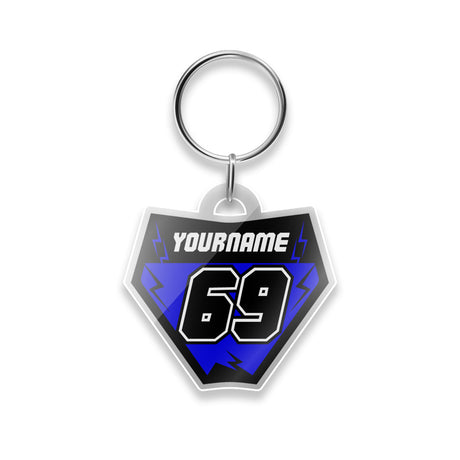 Personalized Acrylic Shield shaped Keychain l MX01 - StickerBao Wheel Sticker Store