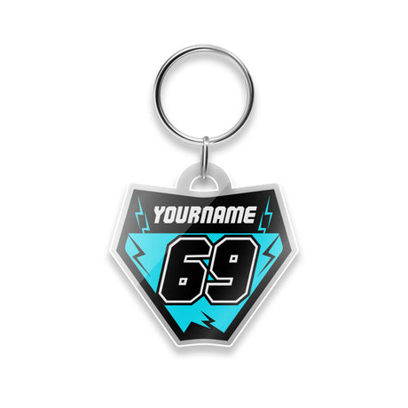 Personalized Acrylic Shield shaped Keychain l MX01 - StickerBao Wheel Sticker Store