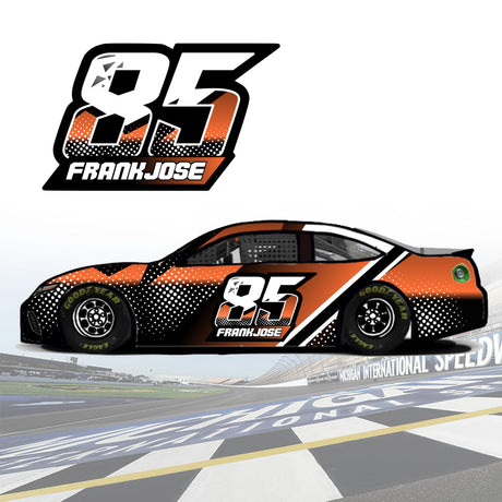 Make a statement on the track with our bold racing number stickers.