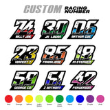T12 Custom Racing Number Stickers Track Day Number Decals Rally Car Motocross Off-Road Bike - StickerBao Wheel Sticker Store