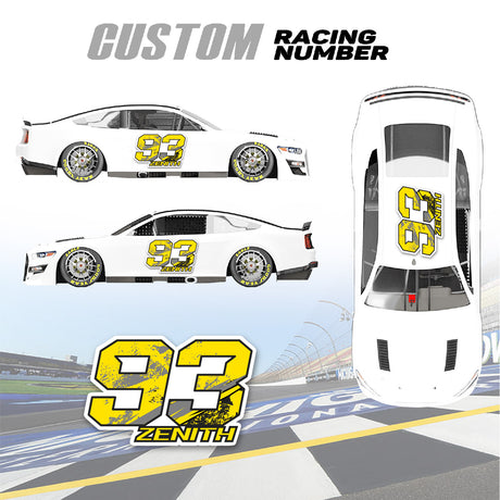 Customize your ride with our cool racing number stickers.