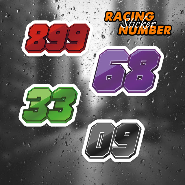 Add some personality to your ride with our custom number stickers. Waterproof, Cost-effective, Easy to apply, Removable and Lamination.