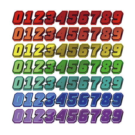 T02 Custom Racing Number Stickers Track Day Number Decals Rally Car Motocross Off-Road Bike - StickerBao Wheel Sticker Store