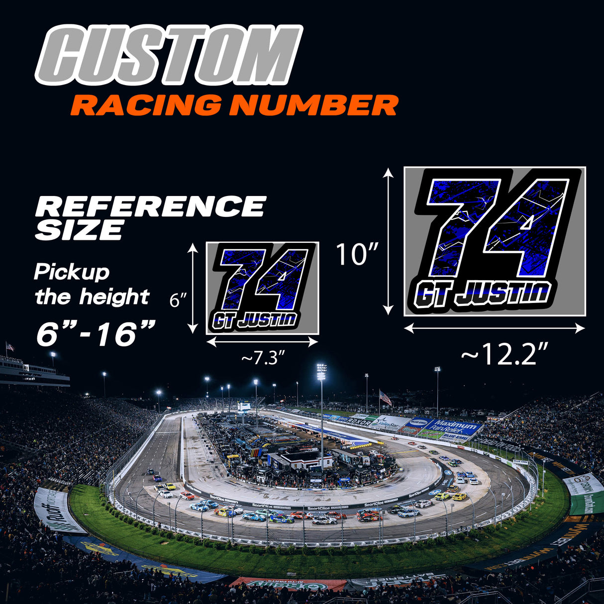 66 Racing Number Sticker Racing Number 6