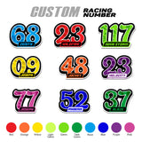T20 Custom Racing Number Stickers Track Day Number Decals Rally Car Motocross Off-Road Bike - StickerBao Wheel Sticker Store