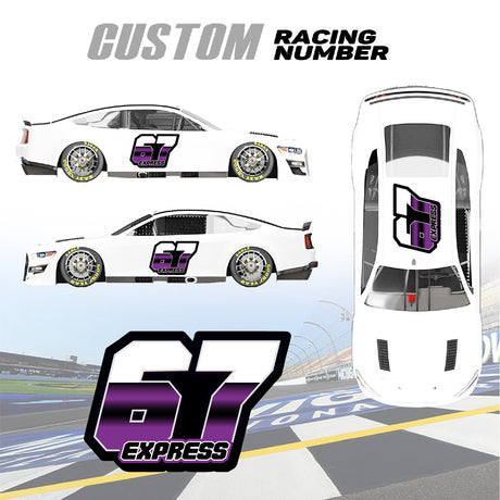 Customize your ride with our cool racing number stickers.