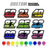 T16 Custom Racing Number Stickers Track Day Number Decals Rally Car Motocross Off-Road Bike - StickerBao Wheel Sticker Store