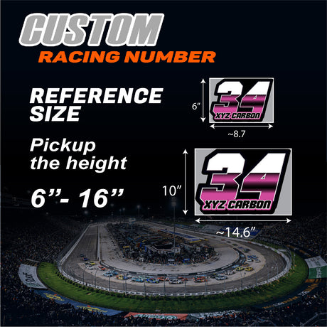 T16 Custom Racing Number Stickers Track Day Number Decals Rally Car Motocross Off-Road Bike - StickerBao Wheel Sticker Store