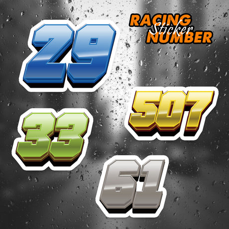 Add some personality to your ride with our custom number stickers.
