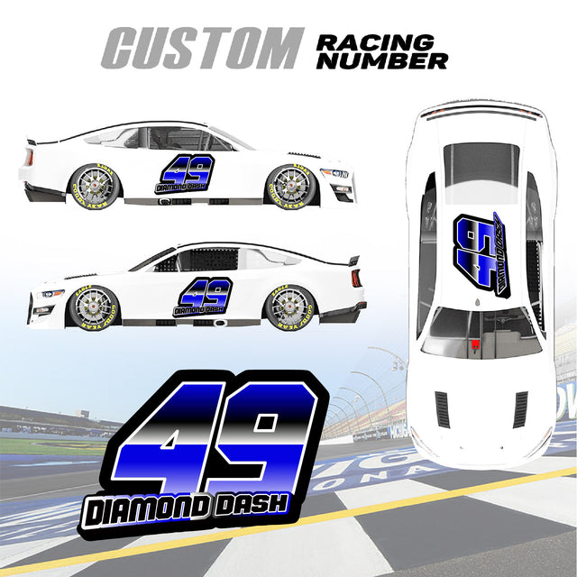 Create a winning look with our custom racing number designs.