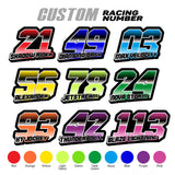 Custom Racing Number Stickers Die Cut Decal | T15